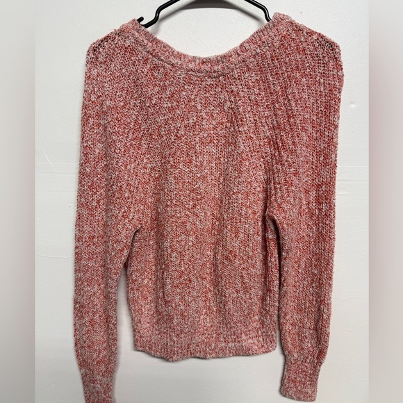 Free People Electric City Pink & White Marled Sweater XS Boho Festival - Picture 2 of 6